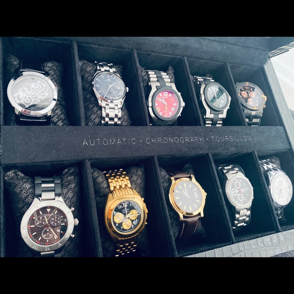 🔥Lot of 10 Watches Invicta, Croton, Renato, Philip, Alpine, Waterproof Resistant